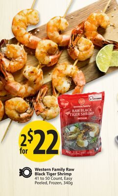 Western Family Raw Black Tiger Shrimp from Save-On-Foods