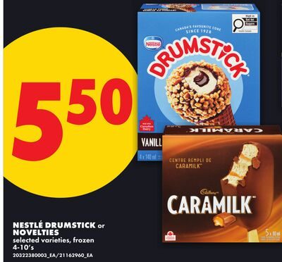 NESTLÉ DRUMSTICK OR NOVELTIES, 4-10'S from No Frills