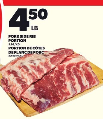 PORK SIDE RIB PORTION from Your Independent Grocer