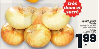 OIGNONS JAUNES VIDALIA | VIDALIA YELLOW ONIONS from Metro