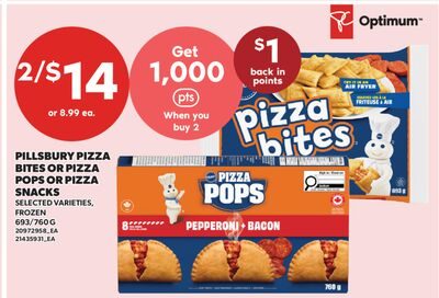 PILLSBURY PIZZA BITES OR PIZZA POPS OR PIZZA SNACKS from Valu-mart