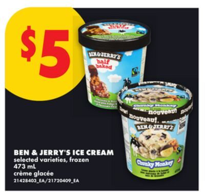 BEN & JERRY'S ICE CREAM from No Frills