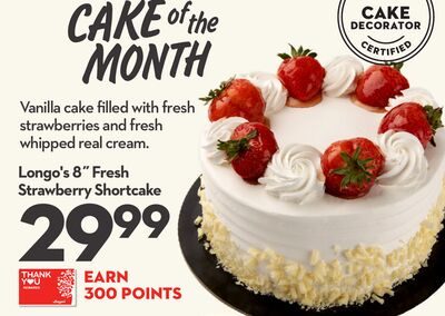 Longo's 8" Fresh Strawberry Shortcake from Longo's