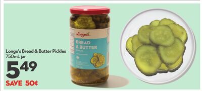 Bread & Butter Pickles from Longo's