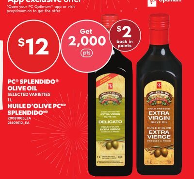 PC® SPLENDIDO® OLIVE OIL from Your Independent Grocer