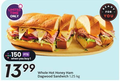 Whole Hot Honey Ham Dagwood Sandwich from Safeway