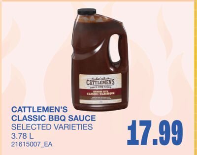 CATTLEMEN'S CLASSIC BBQ SAUCE from Wholesale Club