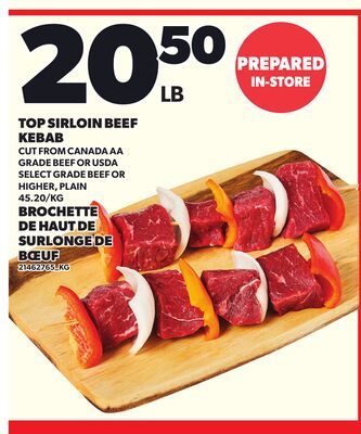 TOP SIRLOIN BEEF KEBAB from Your Independent Grocer