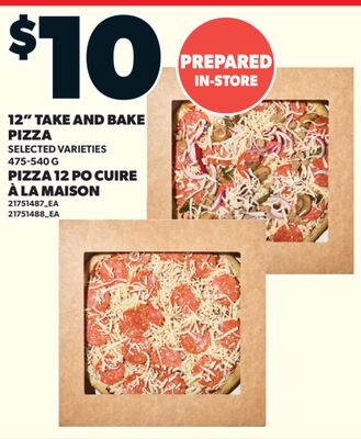 PIZZA 12 PO CUIRE À LA MAISON from Valu-mart