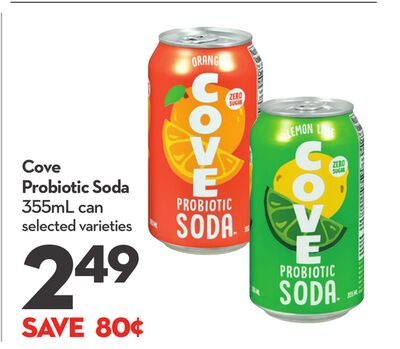 Cove Probiotic Soda from Longo's