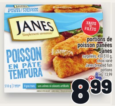 PORTIONS DE POISSON PANÉES JANES | JANES BREADED FISH PORTIONS from Metro