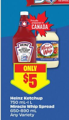 Heinz Ketchup - L Miracle Whip Spread from FreshCo