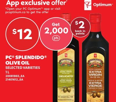 PC® SPLENDIDO® OLIVE OIL from Loblaws