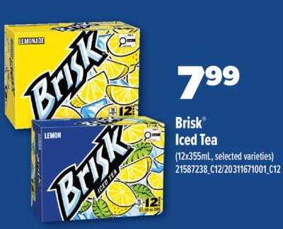 BRISK® ICED TEA, 12X355ML from Real Canadian Superstore