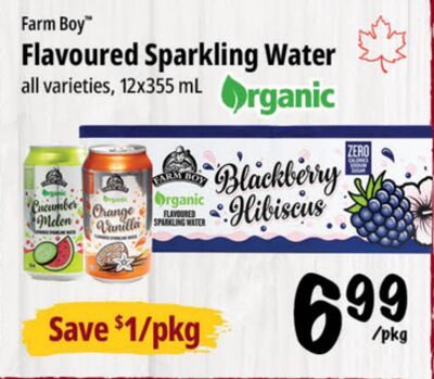 Farm Boy" Flavoured Sparkling Water from Farm Boy