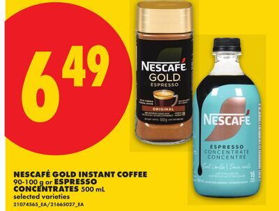 NESCAFÉ GOLD INSTANT COFFEE, OR ESPRESSO CONCENTRATES from No Frills