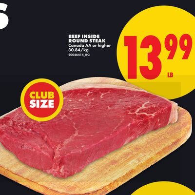BEEF INSIDE ROUND STEAK from No Frills