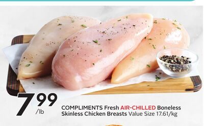COMPLIMENTS Fresh AIR-CHILLED Boneless Skinless Chicken Breasts from Safeway