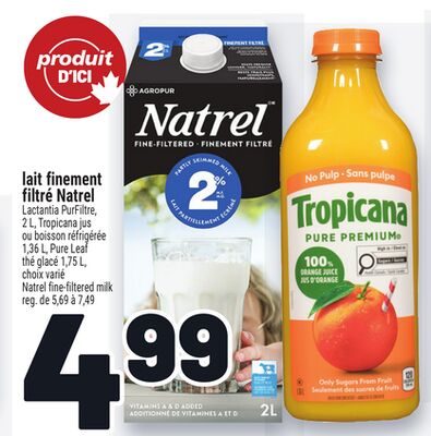 LAIT FINEMENT FILTRÉ NATREL | NATREL FINE-FILTERED MILK from Metro