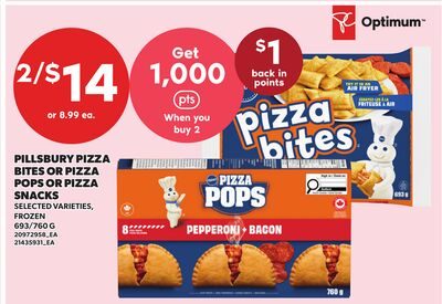 PILLSBURY PIZZA BITES OR PIZZA POPS OR PIZZA SNACKS from Your Independent Grocer
