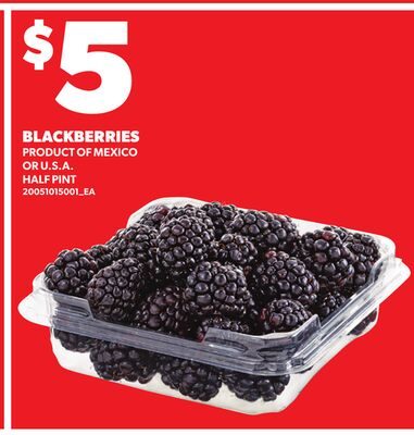 BLACKBERRIES, HALF PINT from Your Independent Grocer