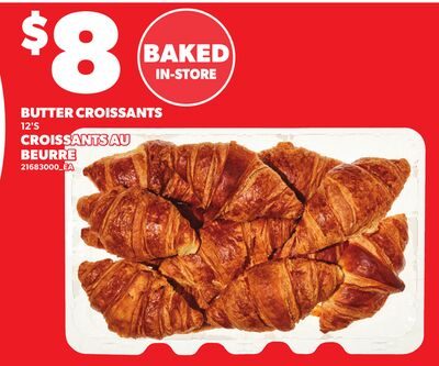 BUTTER CROISSANTS, 12'S from Your Independent Grocer