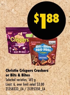 CHRISTIE CRISPERS CRACKERS OR BITS & BITES from Wholesale Club