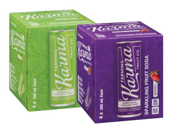 Farming Karma Fruit Co. Sparkling Fruit Soda from IGA