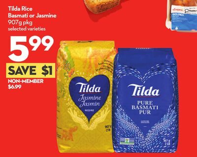 Tilda Rice Basmati or Jasmine from Longo's