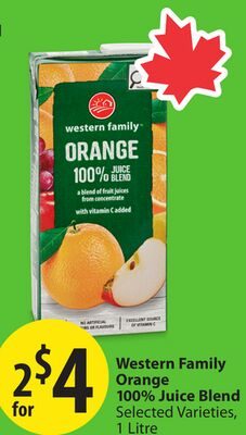 Western Family Orange 100% Juice Blend from Save-On-Foods
