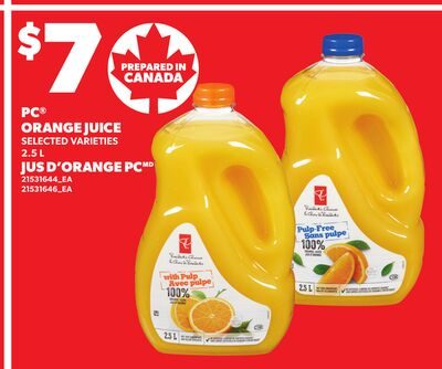 PC® ORANGE JUICE from Your Independent Grocer