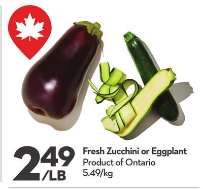 Fresh Zucchini or Eggplant from Longo's