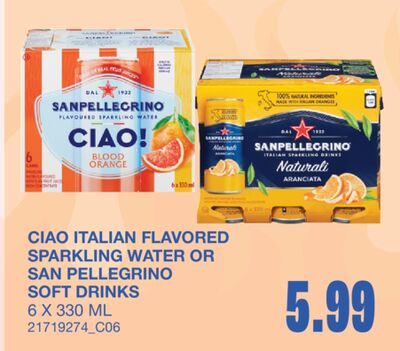 ITALIAN FLAVORED SPARKLING WATER OR SOFT DRINKS, 6 X from Wholesale Club