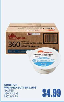 WHIPPED BUTTER CUPS, 360 X from Wholesale Club