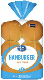 Great Value Hot dog or hamburger buns from Walmart Canada