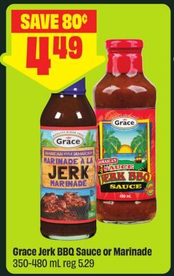 Grace Jerk BBQ Sauce or Marinade from FreshCo