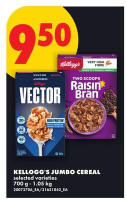 KELLOGG'S JUMBO CEREAL, - 1. from No Frills
