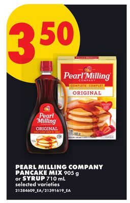 PEARL MILLING COMPANY PANCAKE MIX, OR SYRUP from No Frills