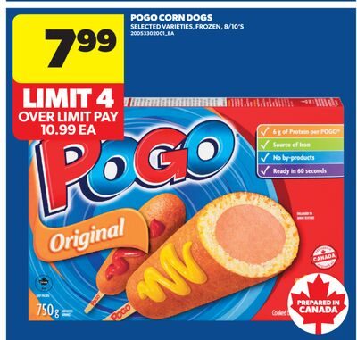 POGO CORN DOGS, 8/10' S from Real Canadian Superstore