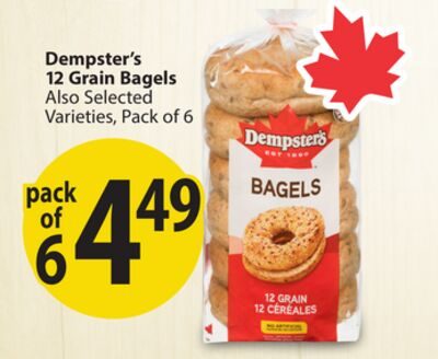 Dempster's 12 Grain Bagels from Save-On-Foods