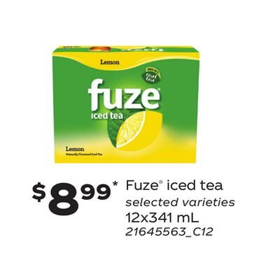 FUZE® ICED TEA, 12X341 ML from Zehrs