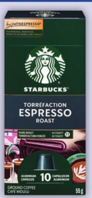 STARBUCKS NESPRESSO COFFEE CAPSULES from Food Basics