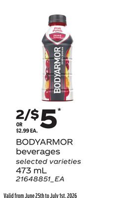 BODYARMOR BEVERAGES from Zehrs