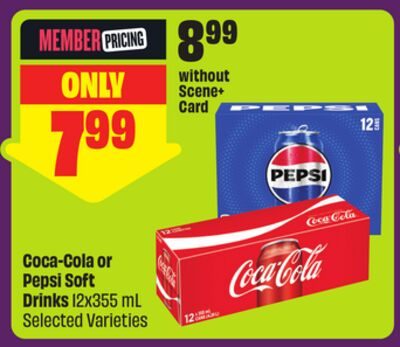 Coca-Cola or Pepsi Soft Drinks from FreshCo