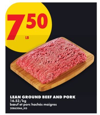 LEAN GROUND BEEF AND PORK from No Frills