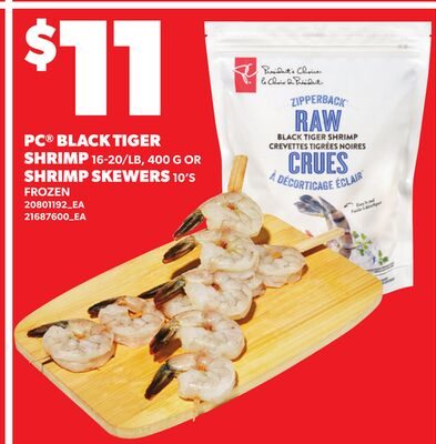 PC® BLACK TIGER SHRIMP, 16-, OR SHRIMP SKEWERS 10'S from Your Independent Grocer