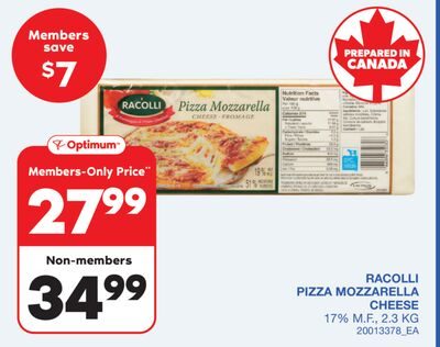 PIZZA MOZZARELLA CHEESE from Wholesale Club