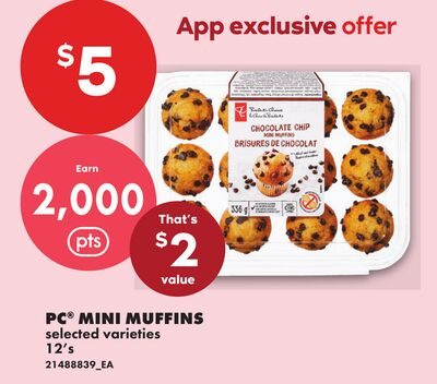PC® MINI MUFFINS, 12'S from No Frills