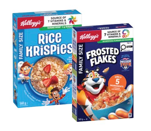 Kellogg's Family Size Cereals from IGA