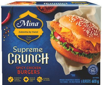 Mina Supreme Crunch Spicy Chicken Burgers from Walmart Canada